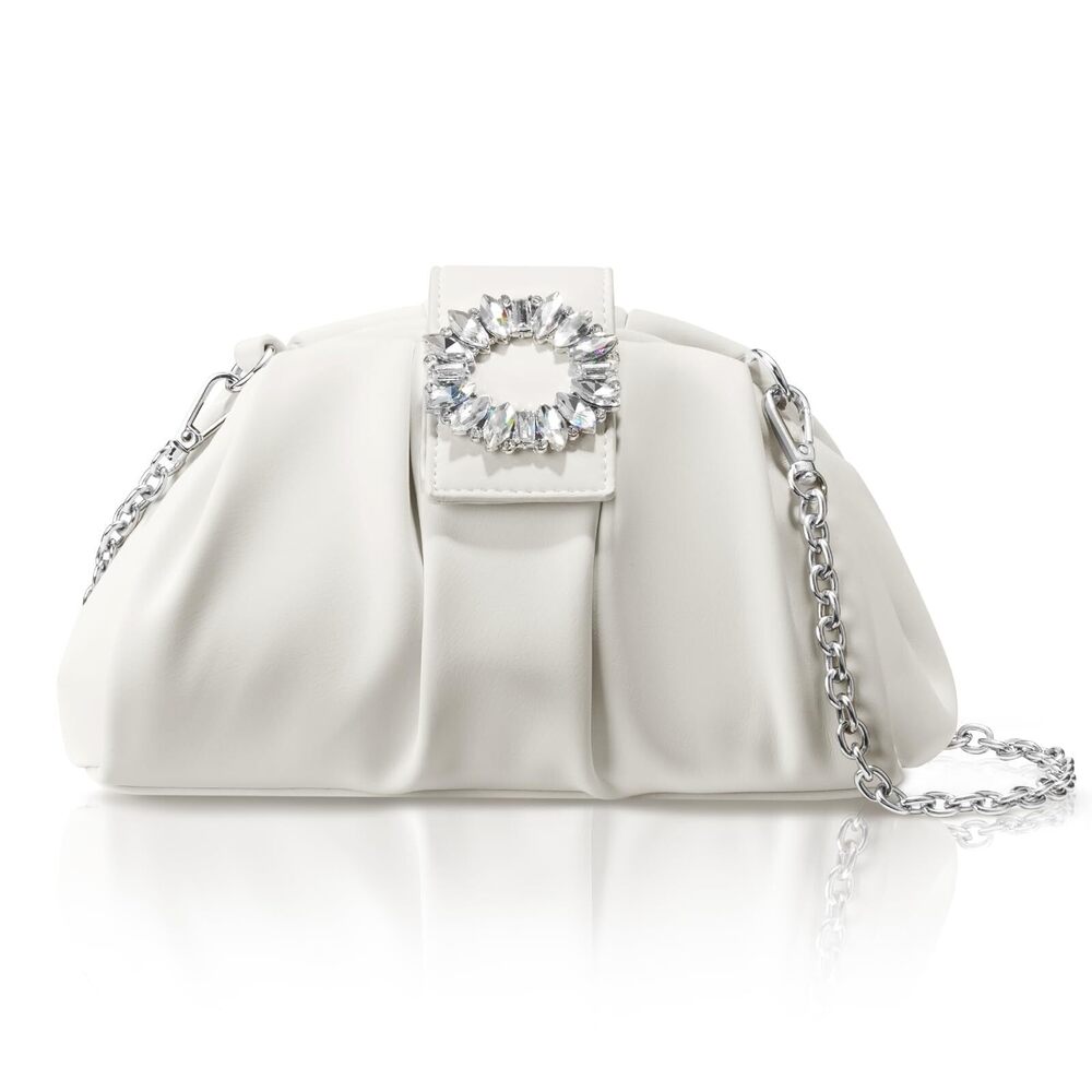 2571 Clutch Purses , Crossbody Handbag Elegant Pleated Evening Bag